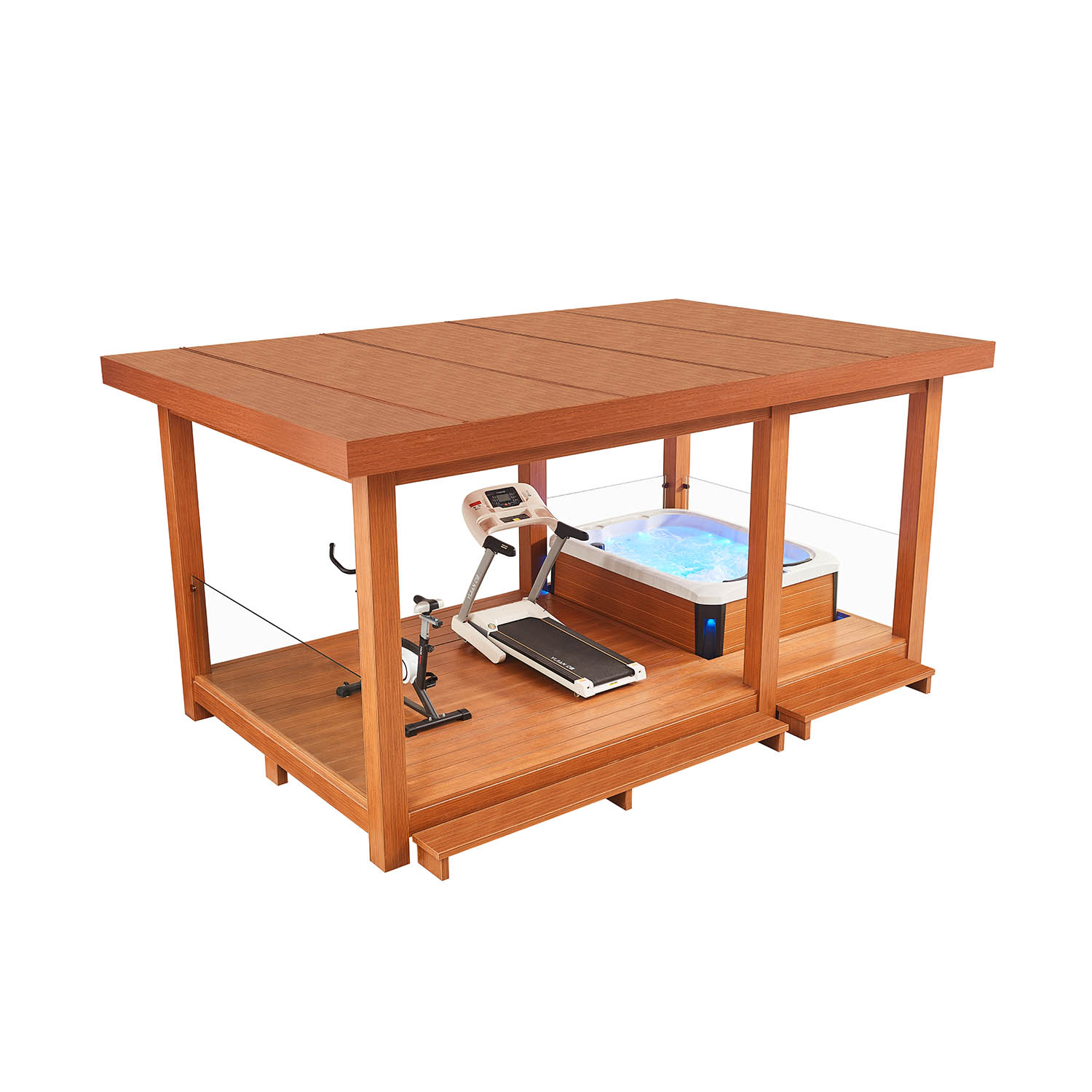 wooden gazebo with roof for hot tub WS-LT10