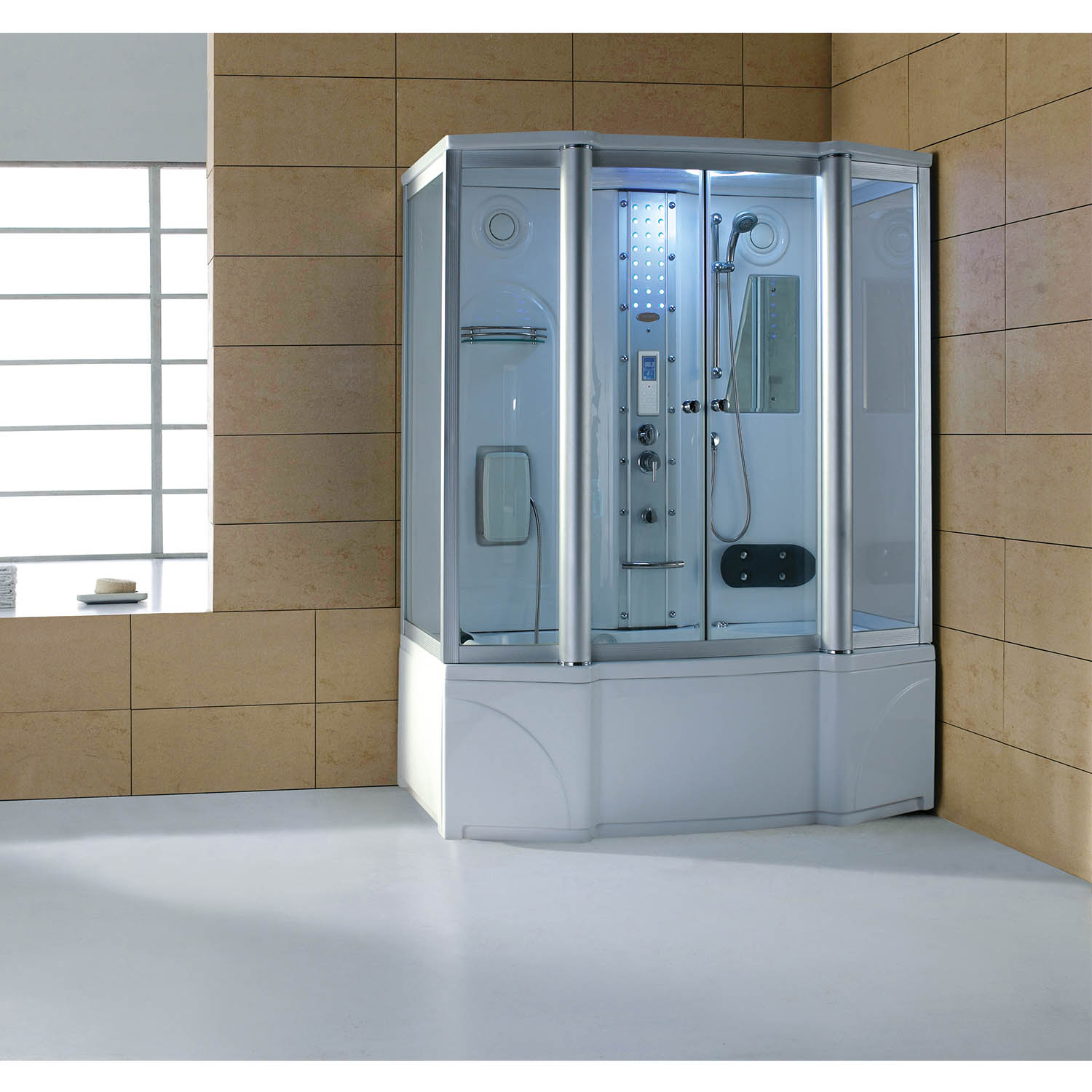 bathtub sauna steam shower with soaking tub WS-807A
