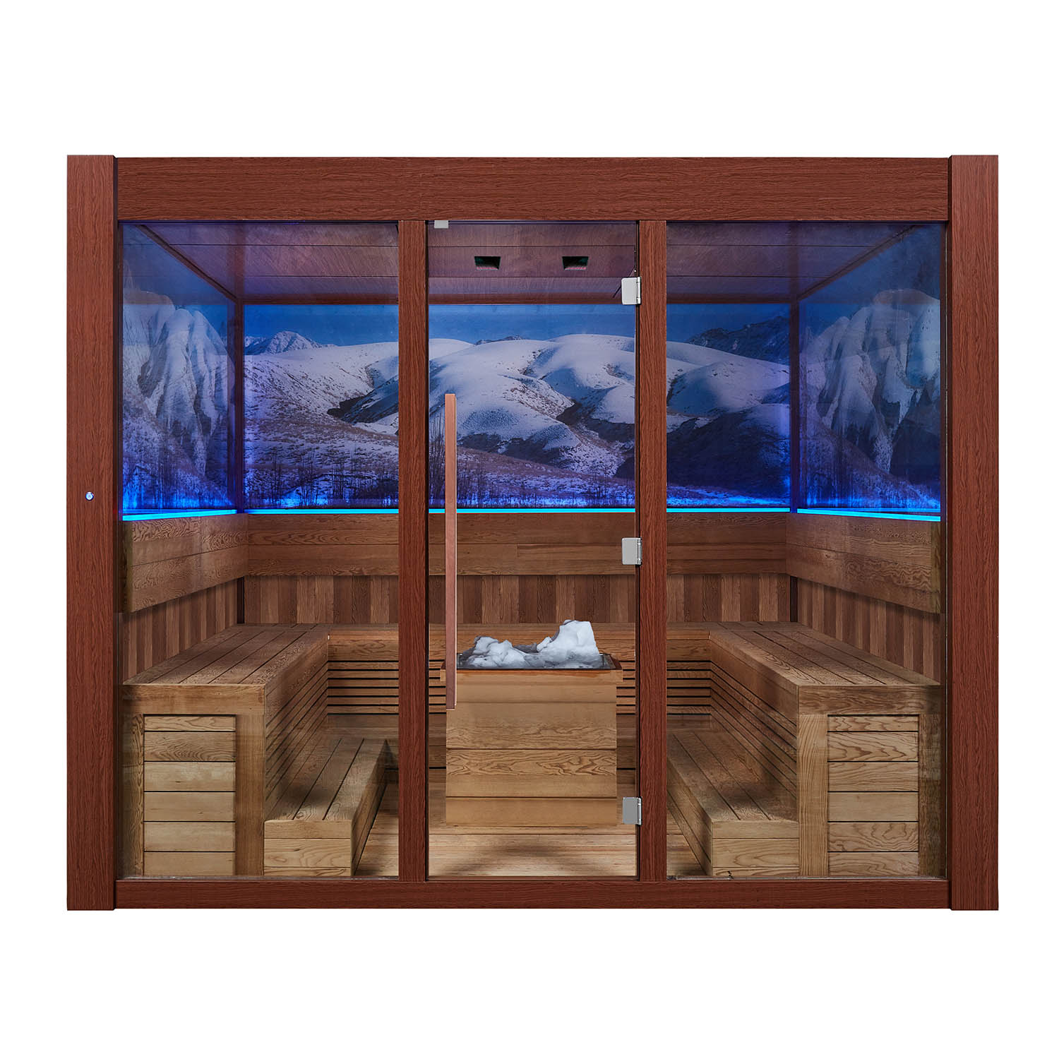 Luxury red cedar sauna room for sauna and winter WS-1906