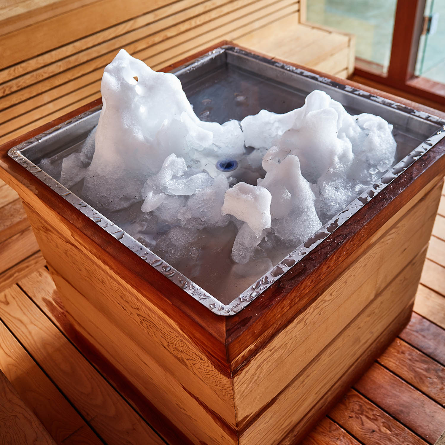 Luxury red cedar sauna room for sauna and winter WS-1906