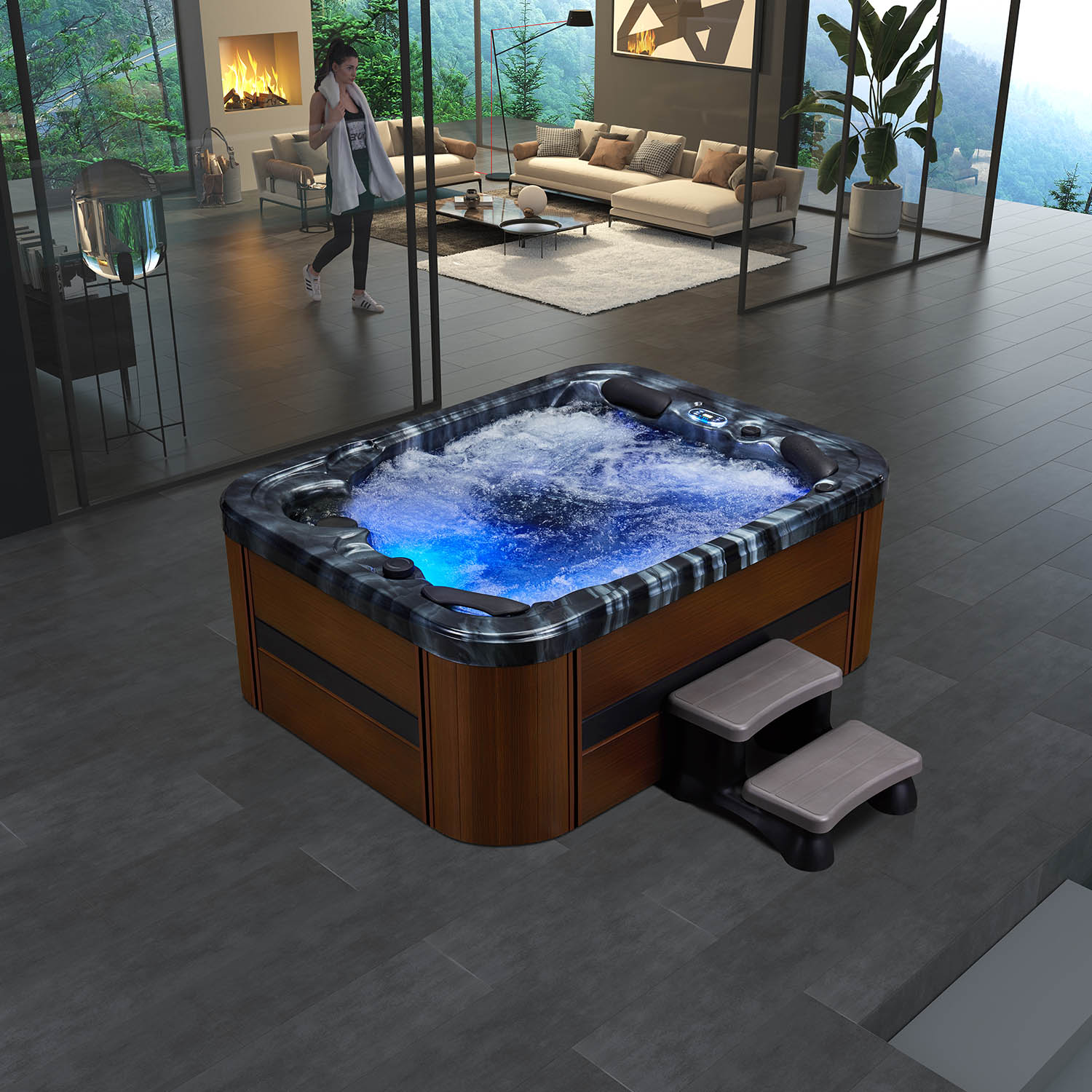 3 person luxurious massage and spa tub WS-597H