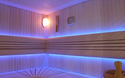 outdoor sauna and steam room