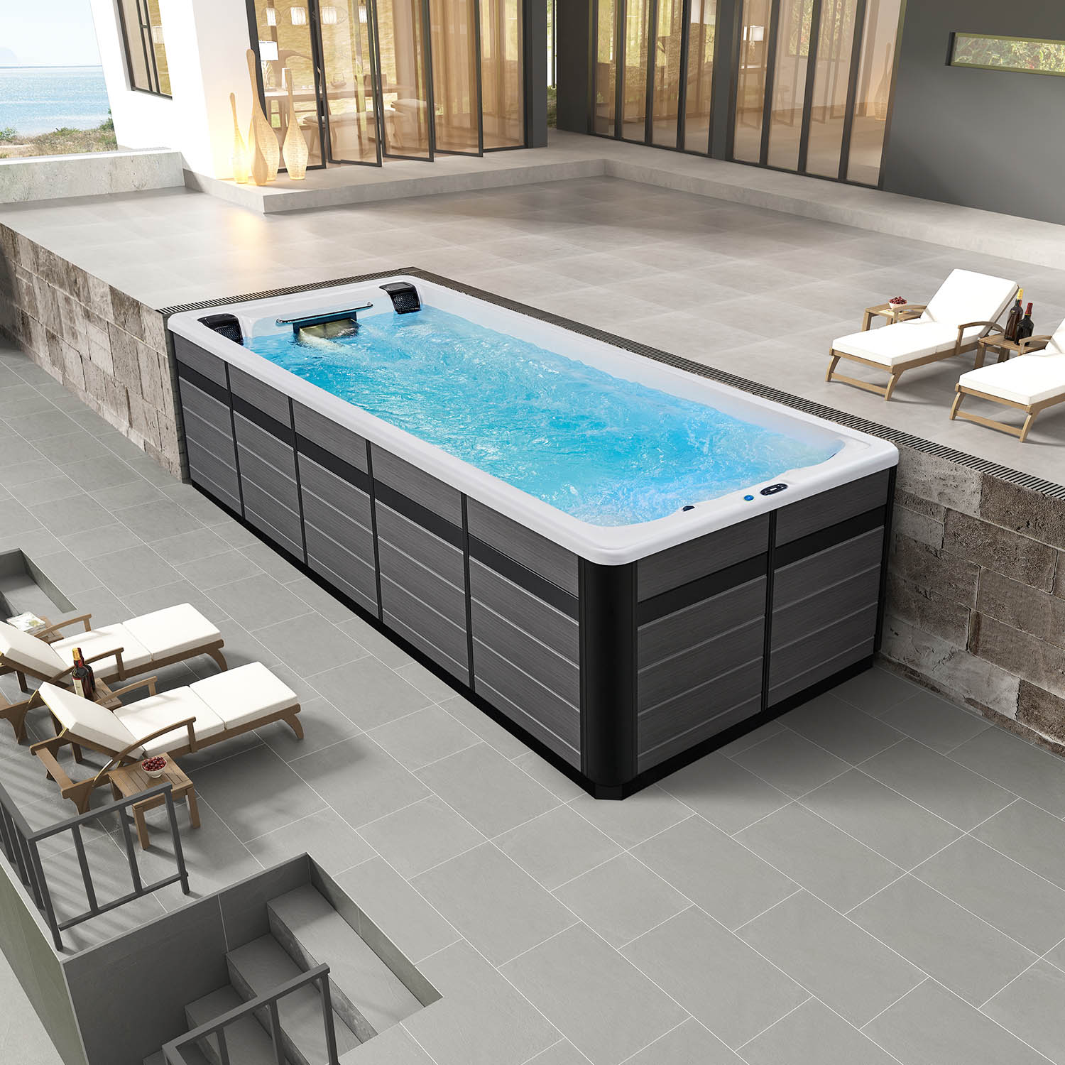 endless swim spa 6m swim and spa pool WS-SP600-MS