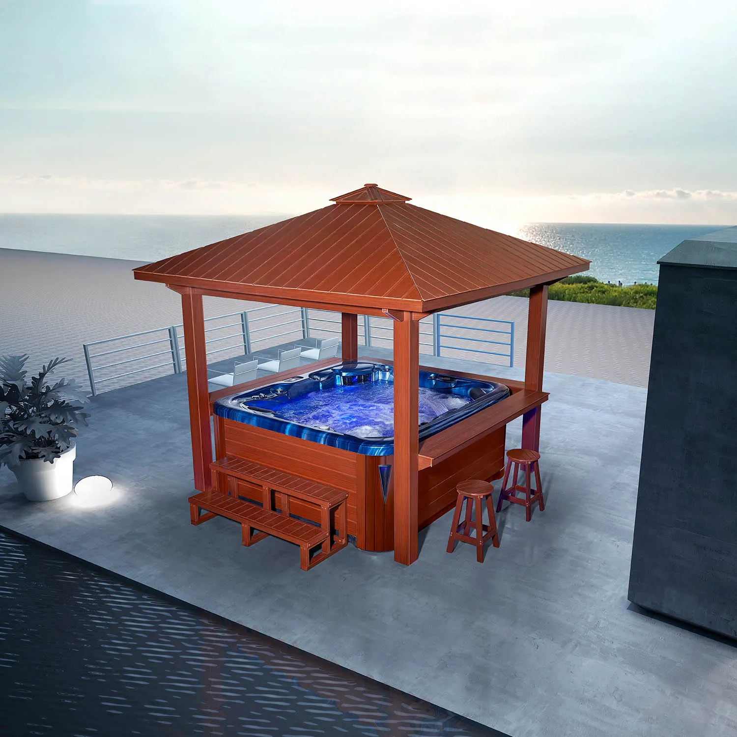 3x3 Spa Hot Tub Pavilion 3x3 Spa Hot Tub Pavilion